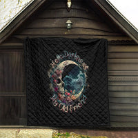 Moon Skull Quilt Hello Darkness My Old Friend Moon - Wonder Print Shop