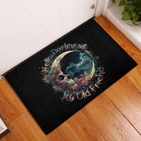Moon Skull Rubber Doormat Hello Darkness My Old Friend Moon - Wonder Print Shop