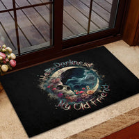 Moon Skull Rubber Doormat Hello Darkness My Old Friend Moon - Wonder Print Shop