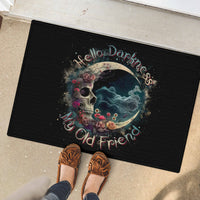 Moon Skull Rubber Doormat Hello Darkness My Old Friend Moon - Wonder Print Shop