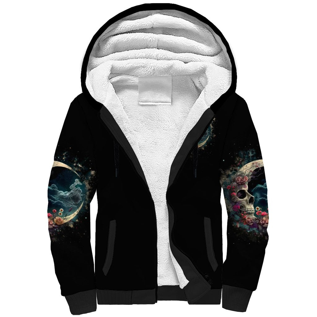 Blood Skull Sherpa Hoodie You Got My Back I Got Your Rest Of Your Life - Wonder Print Shop