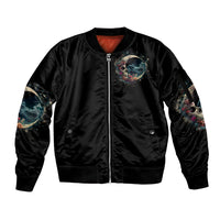 Blood Skull Sleeve Zip Bomber Jacket You Got My Back I Got Your Rest Of Your Life - Wonder Print Shop