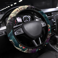 Moon Skull Steering Wheel Cover Hello Darkness My Old Friend Moon - Wonder Print Shop