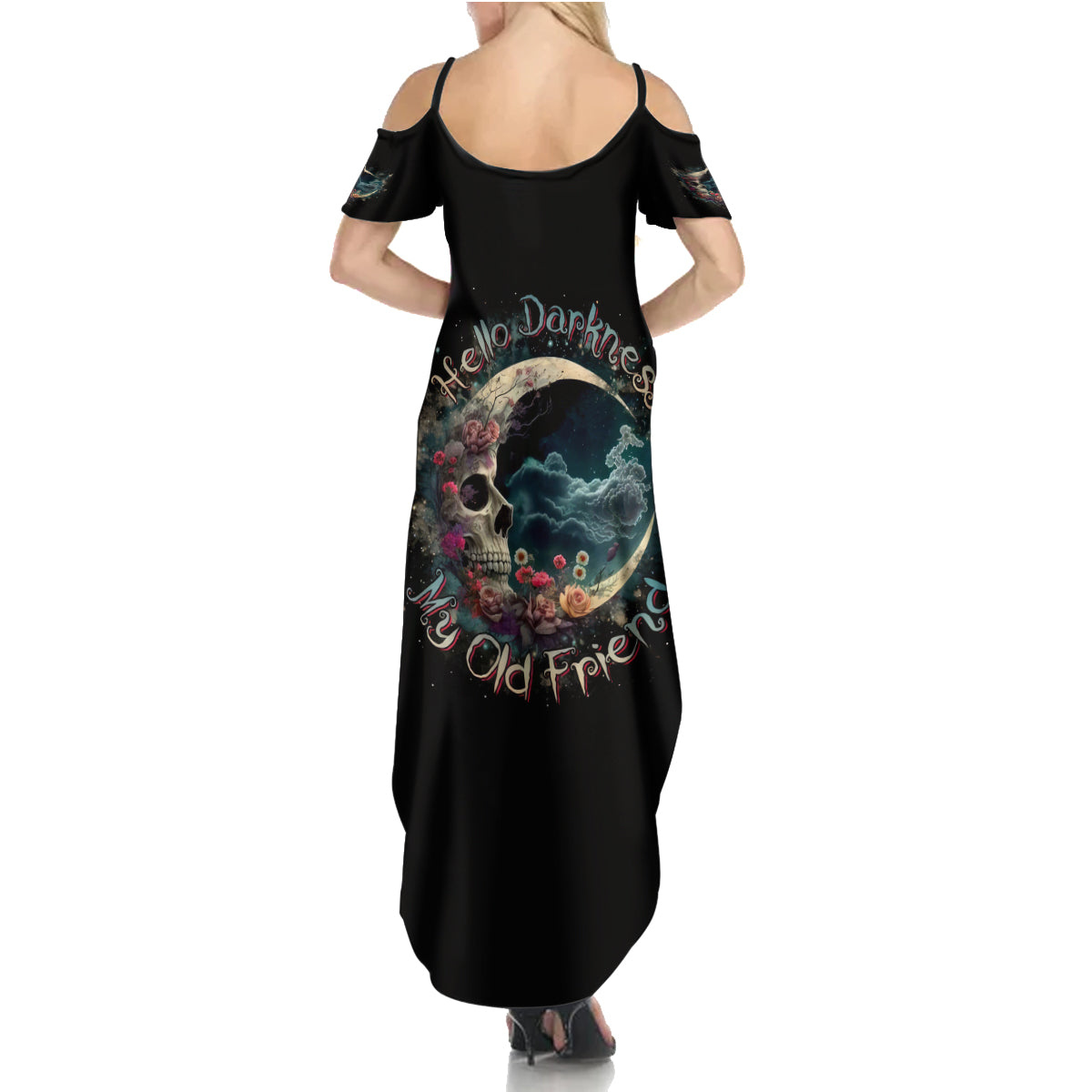 Blood Skull Summer Maxi Dress You Got My Back I Got Your Rest Of Your Life - Wonder Print Shop