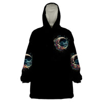 Blood Skull Wearable Blanket Hoodie You Got My Back I Got Your Rest Of Your Life - Wonder Print Shop