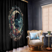 Moon Skull Window Curtain Hello Darkness My Old Friend Moon - Wonder Print Shop