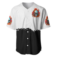 Flower Skull Baseball Jersey Don't Try To Figured Me Out I Special Kind Fire Flower - Wonder Print Shop