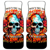Flower Skull Car Mats Don't Try To Figured Me Out I Special Kind Fire Flower - Wonder Print Shop