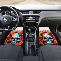 Flower Skull Car Mats Don't Try To Figured Me Out I Special Kind Fire Flower - Wonder Print Shop