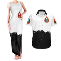 Flower Skull Couples Matching Tank Maxi Dress and Hawaiian Shirt Don't Try To Figured Me Out I Special Kind Fire Flower - Wonder Print Shop