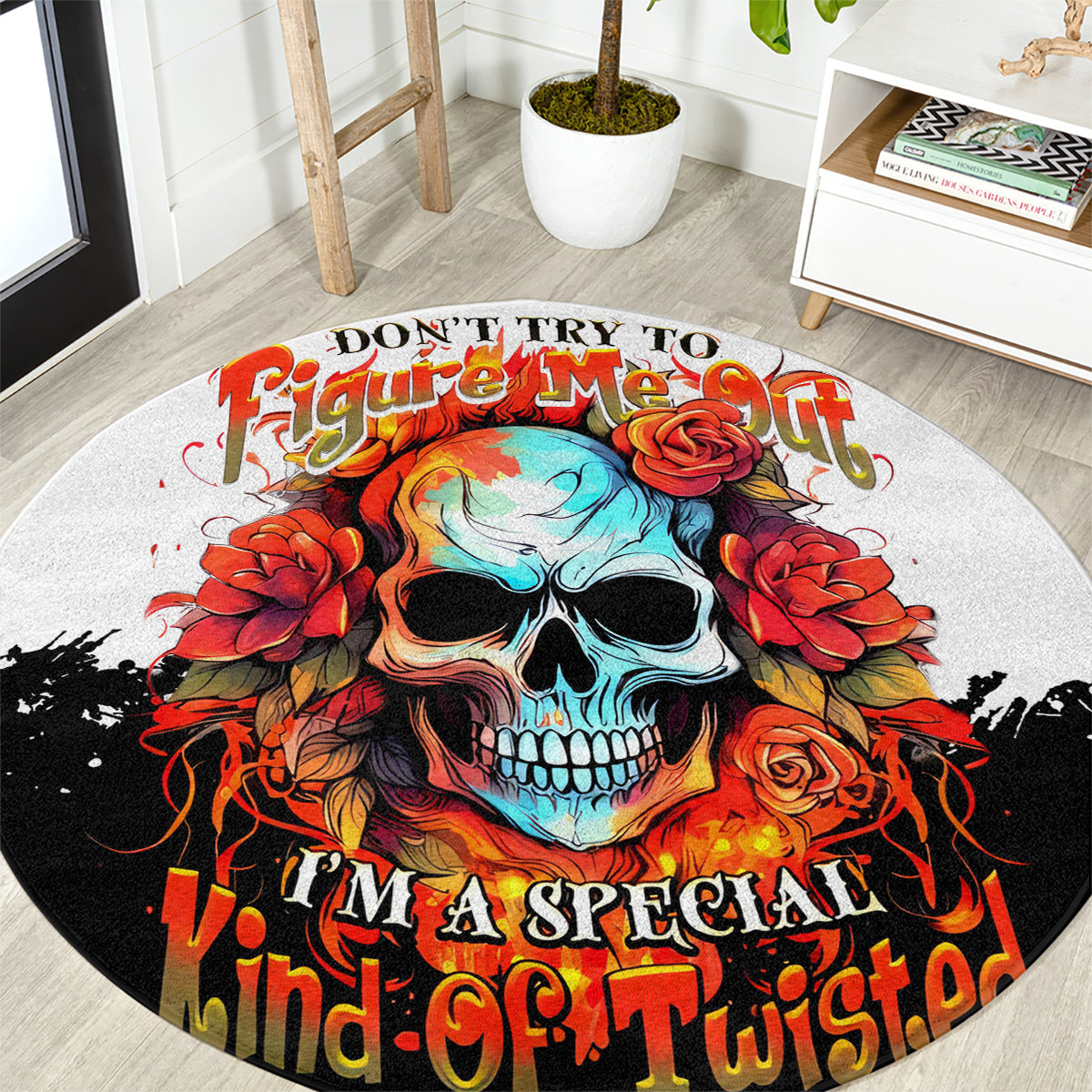 flower-skull-round-carpet-dont-try-to-figured-me-out-i-special-kind-fire-flower
