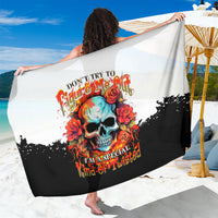 Flower Skull Sarong Don't Try To Figured Me Out I Special Kind Fire Flower - Wonder Print Shop