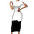 Death Skull Short Sleeve Bodycon Dress I Never Alone My Demon With Me 24/7 - Wonder Print Shop