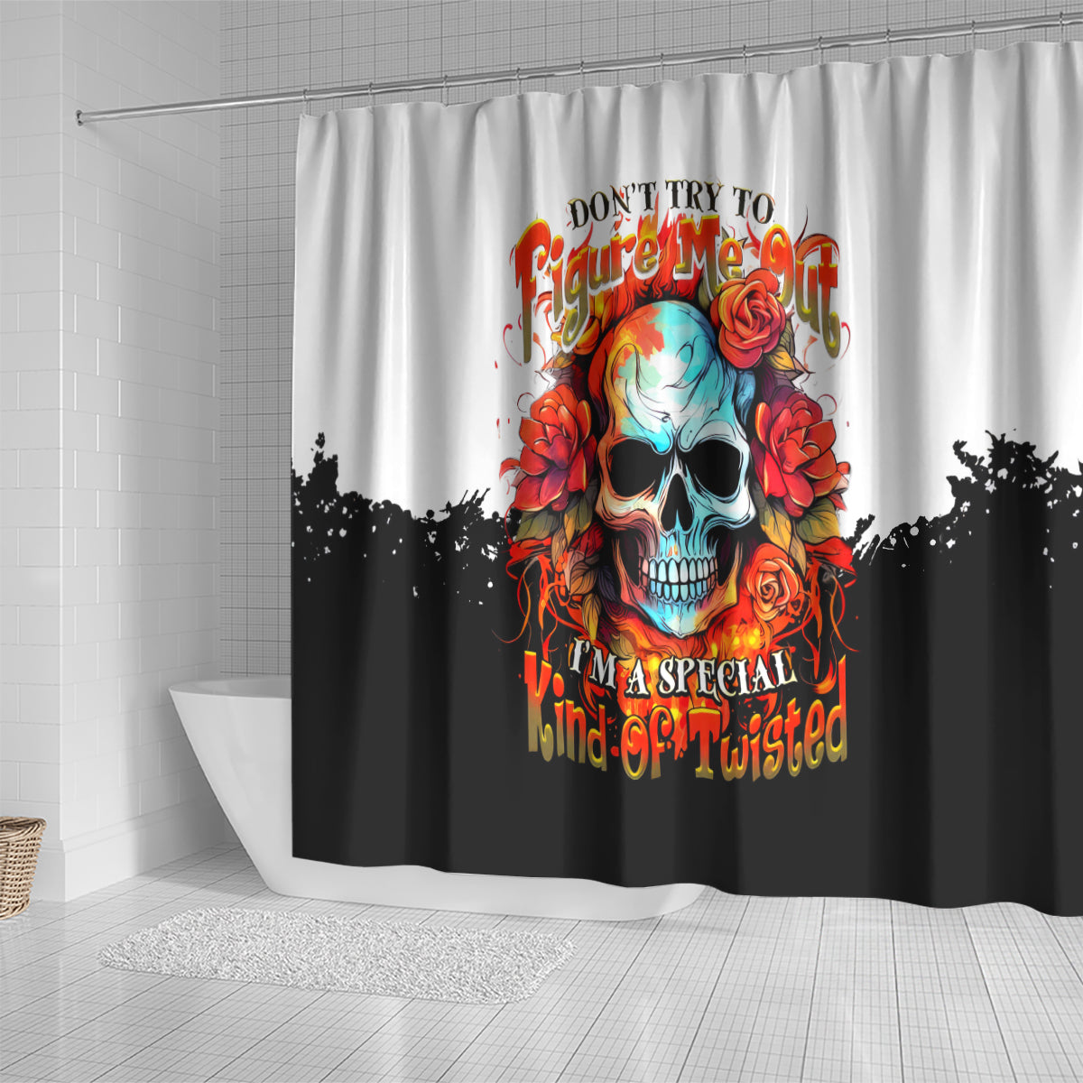 flower-skull-shower-curtain-dont-try-to-figured-me-out-i-special-kind-fire-flower