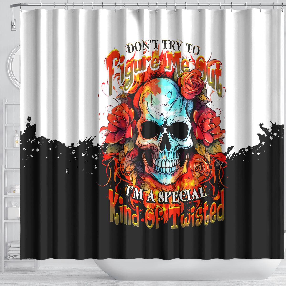 flower-skull-shower-curtain-dont-try-to-figured-me-out-i-special-kind-fire-flower