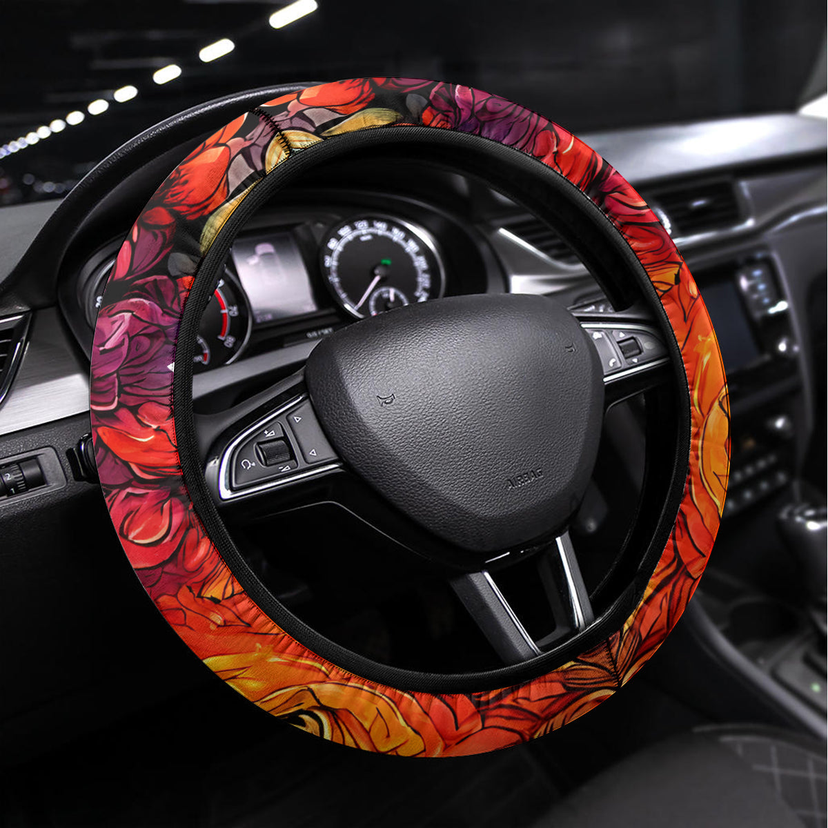 Flower Skull Steering Wheel Cover Don't Try To Figured Me Out I Special Kind Fire Flower - Wonder Print Shop