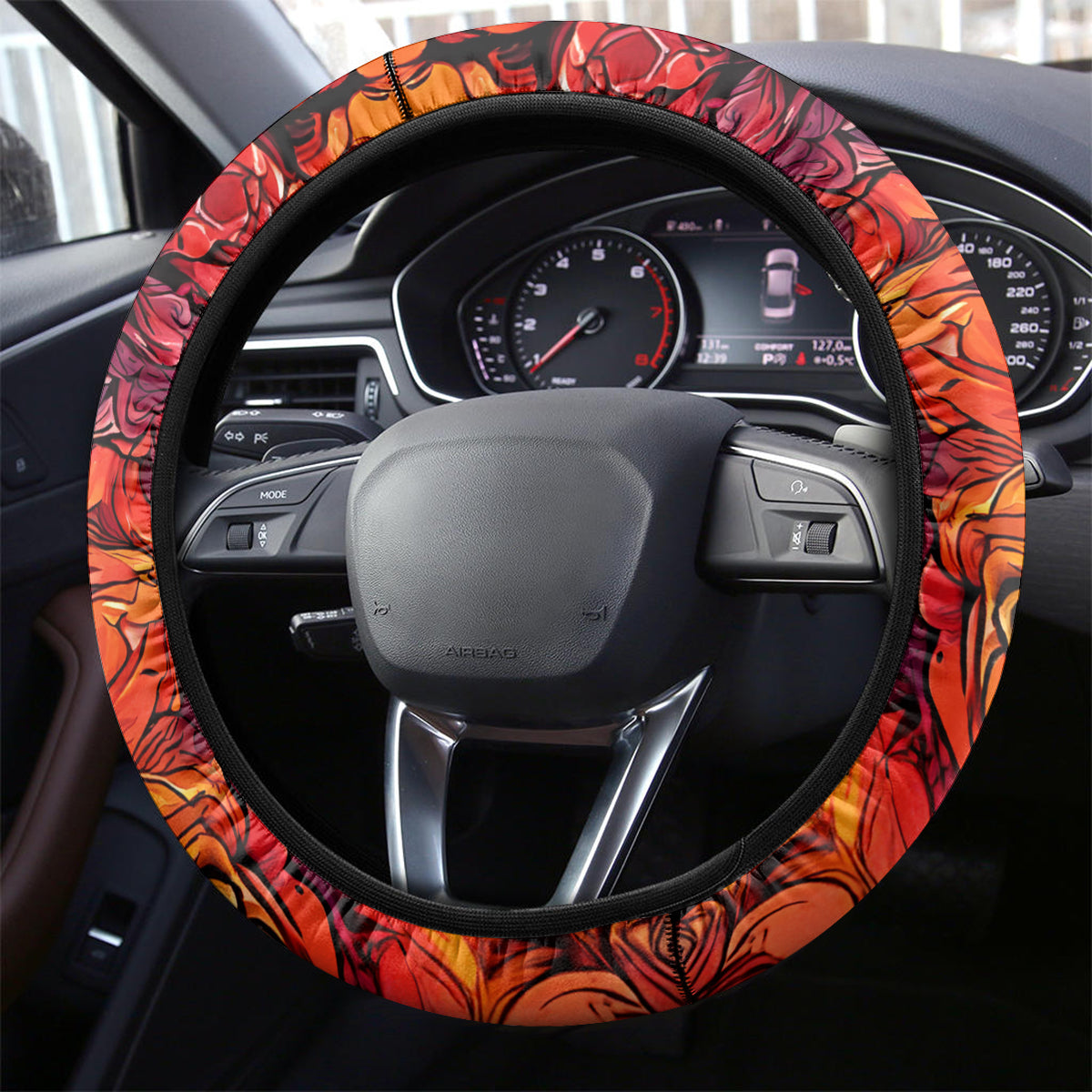 Flower Skull Steering Wheel Cover Don't Try To Figured Me Out I Special Kind Fire Flower - Wonder Print Shop