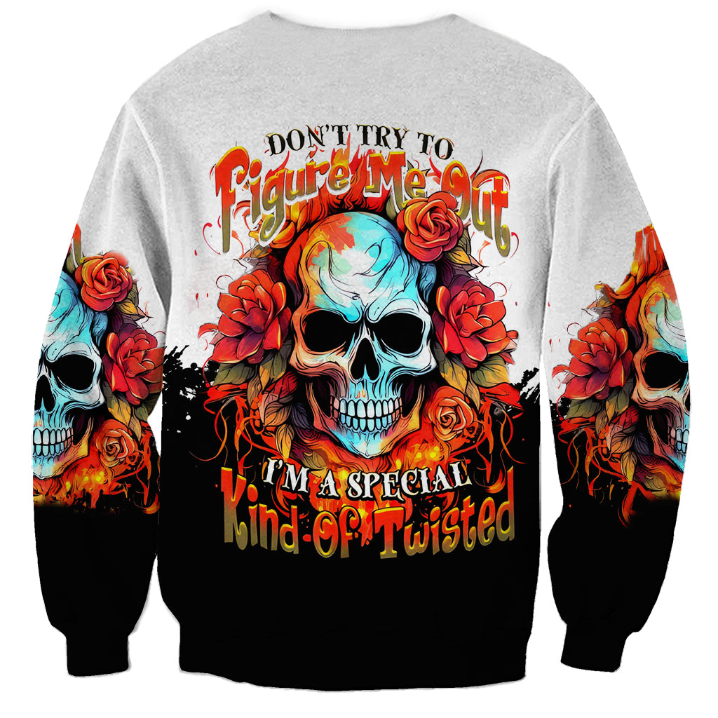 Death Skull Sweatshirt I Never Alone My Demon With Me 24/7 - Wonder Print Shop