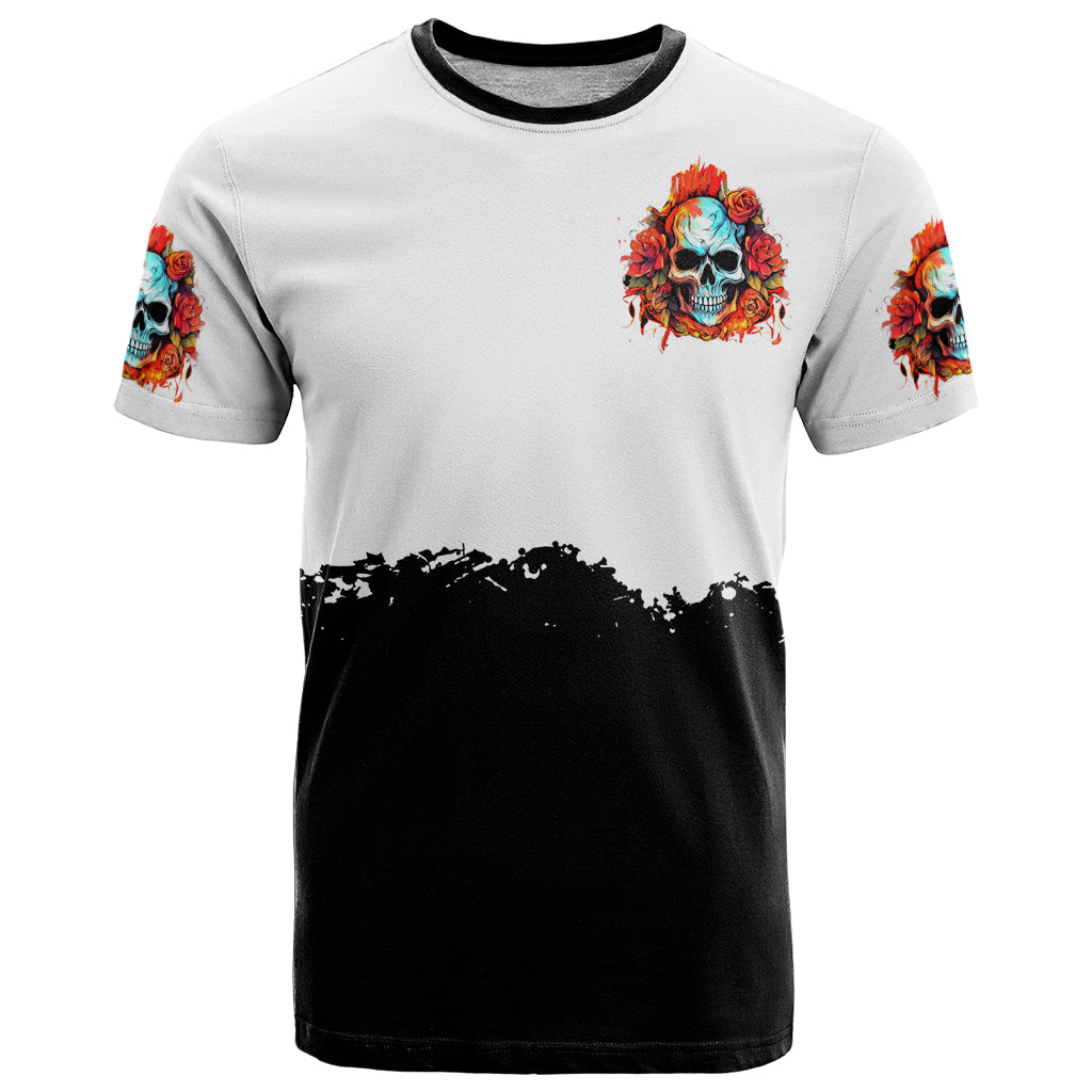 Death Skull T Shirt I Never Alone My Demon With Me 24/7 - Wonder Print Shop