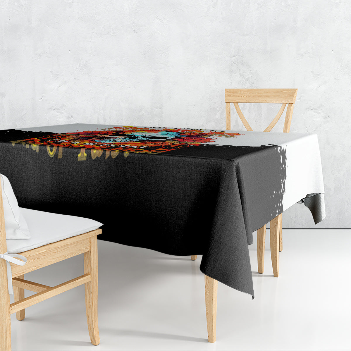 Flower Skull Tablecloth Don't Try To Figured Me Out I Special Kind Fire Flower - Wonder Print Shop
