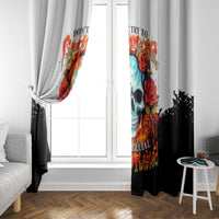 Flower Skull Window Curtain Don't Try To Figured Me Out I Special Kind Fire Flower - Wonder Print Shop