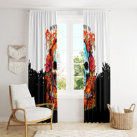 Flower Skull Window Curtain Don't Try To Figured Me Out I Special Kind Fire Flower - Wonder Print Shop