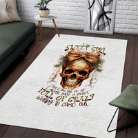 Girl Skull Area Rug I Sweet Girl Full Of Crazy - Wonder Print Shop