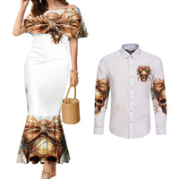 Girl Skull Couples Matching Mermaid Dress and Long Sleeve Button Shirts I Sweet Girl Full Of Crazy DT01