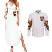 Girl Skull Couples Matching Summer Maxi Dress and Long Sleeve Button Shirts I Sweet Girl Full Of Crazy - Wonder Print Shop
