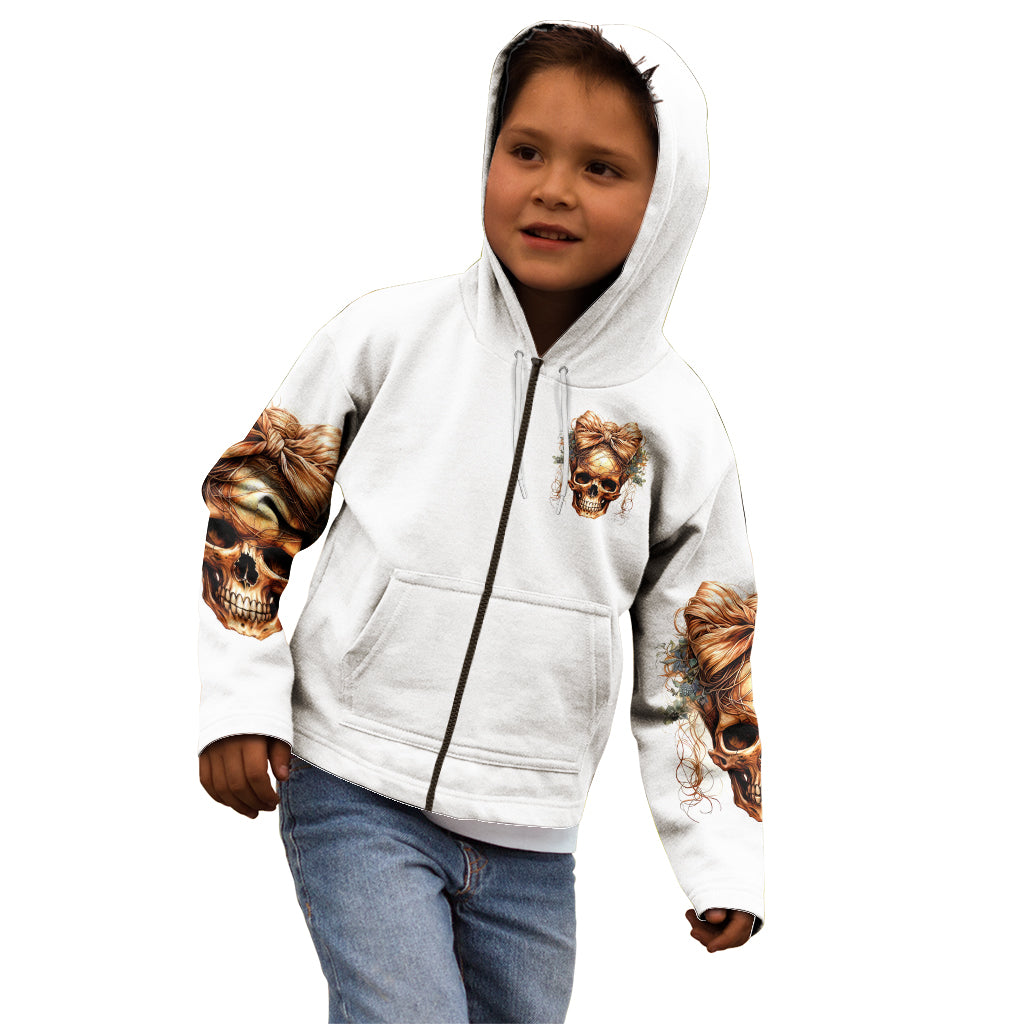 Girl Skull Kid Hoodie I Sweet Girl Full Of Crazy - Wonder Print Shop