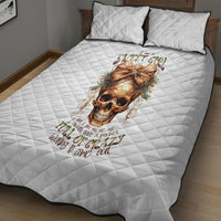 Girl Skull Quilt Bed Set I Sweet Girl Full Of Crazy - Wonder Print Shop