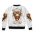 Devil Skull Sleeve Zip Bomber Jacket I Never Alone My Demon With Me 24/7 - Wonder Print Shop