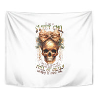 Girl Skull Tapestry I Sweet Girl Full Of Crazy - Wonder Print Shop