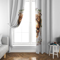Girl Skull Window Curtain I Sweet Girl Full Of Crazy - Wonder Print Shop