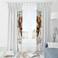 Girl Skull Window Curtain I Sweet Girl Full Of Crazy - Wonder Print Shop
