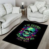 Flower Skull Area Rug I Blunt Because God Rolled Me That Way - Wonder Print Shop