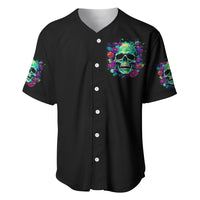 Flower Skull Baseball Jersey I Blunt Because God Rolled Me That Way - Wonder Print Shop