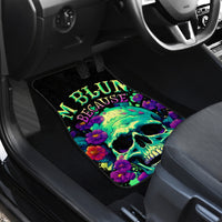 Flower Skull Car Mats I Blunt Because God Rolled Me That Way - Wonder Print Shop