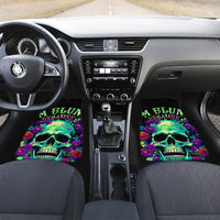 Flower Skull Car Mats I Blunt Because God Rolled Me That Way - Wonder Print Shop