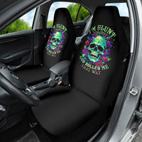 Flower Skull Car Seat Cover I Blunt Because God Rolled Me That Way - Wonder Print Shop