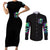 Flower Skull Couples Matching Short Sleeve Bodycon Dress and Long Sleeve Button Shirts I Blunt Because God Rolled Me That Way - Wonder Print Shop