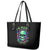 Flower Skull Leather Tote Bag I Blunt Because God Rolled Me That Way - Wonder Print Shop