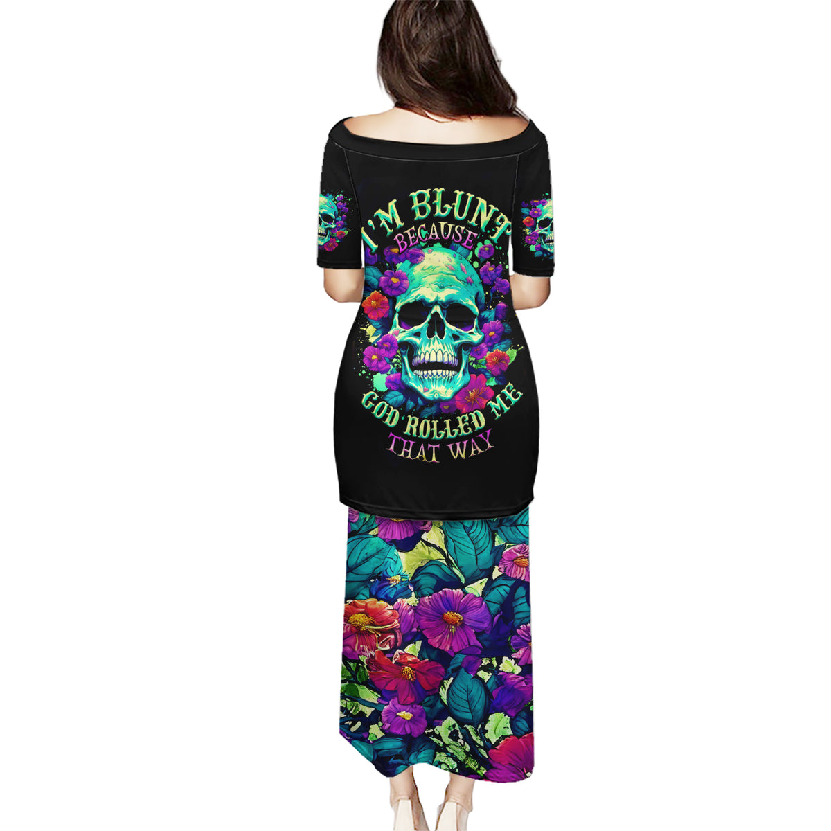 Devil Skull Puletasi It's Not How Crazy Iam But Enjoy It Make Me Dangerous - Wonder Print Shop