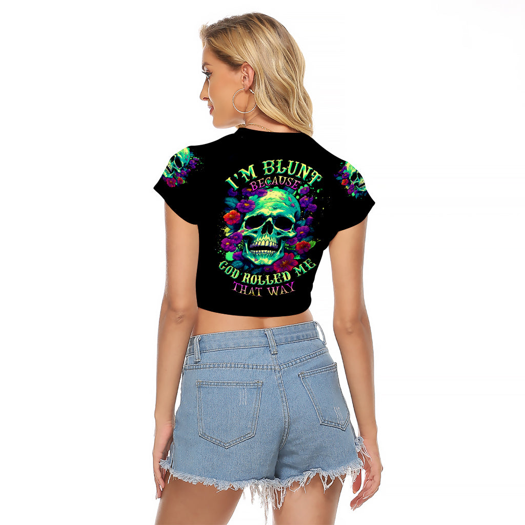 Devil Skull Raglan Cropped T Shirt It's Not How Crazy Iam But Enjoy It Make Me Dangerous - Wonder Print Shop
