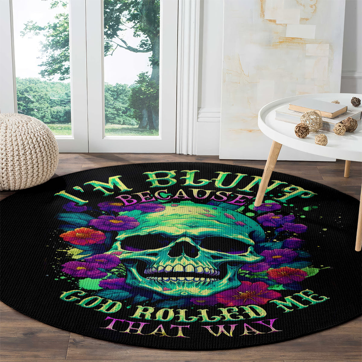 flower-skull-round-carpet-i-blunt-because-god-rolled-me-that-way