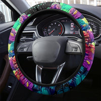 Flower Skull Steering Wheel Cover I Blunt Because God Rolled Me That Way - Wonder Print Shop