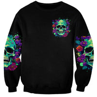 Devil Skull Sweatshirt It's Not How Crazy Iam But Enjoy It Make Me Dangerous - Wonder Print Shop
