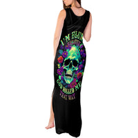 Devil Skull Tank Maxi Dress It's Not How Crazy Iam But Enjoy It Make Me Dangerous - Wonder Print Shop