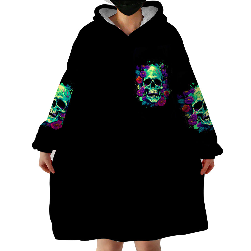 Devil Skull Wearable Blanket Hoodie It's Not How Crazy Iam But Enjoy It Make Me Dangerous - Wonder Print Shop