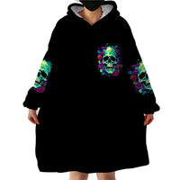 Devil Skull Wearable Blanket Hoodie It's Not How Crazy Iam But Enjoy It Make Me Dangerous - Wonder Print Shop